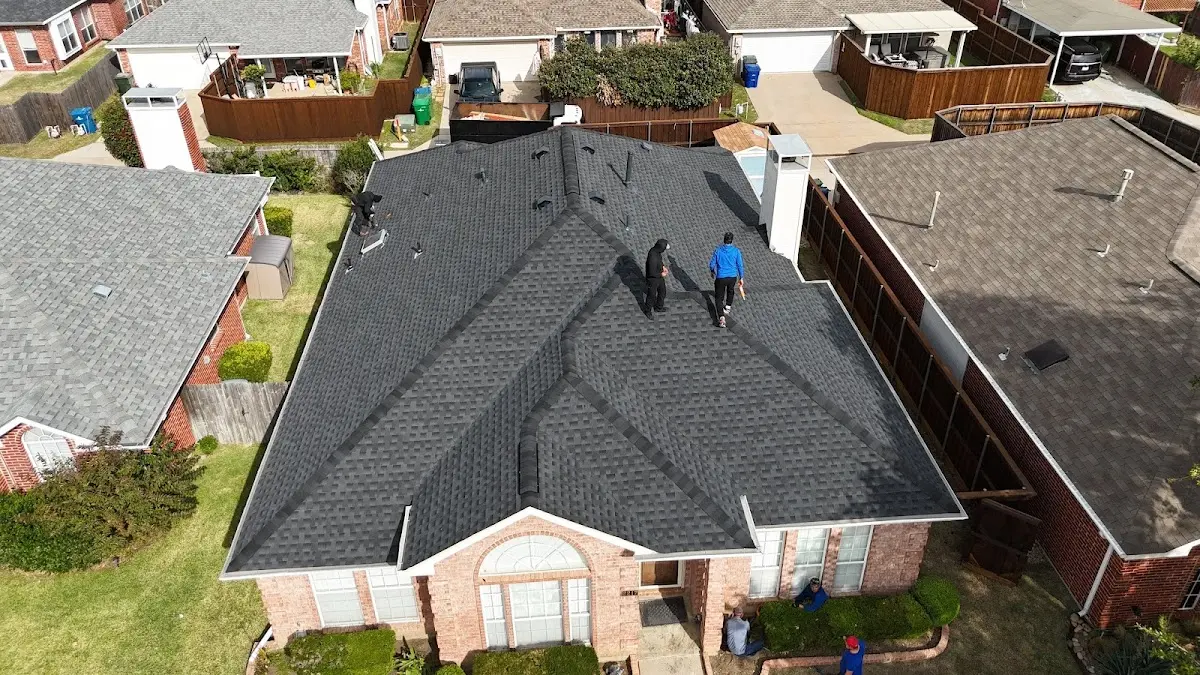 Slate & Tile Roof Repair work in progress on a Modesto property